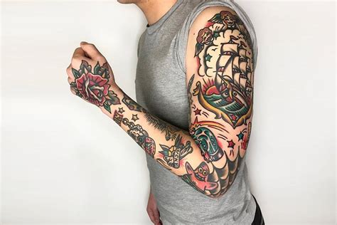 Details More Than 51 Traditional Sleeve Tattoo Super Hot Incdgdbentre