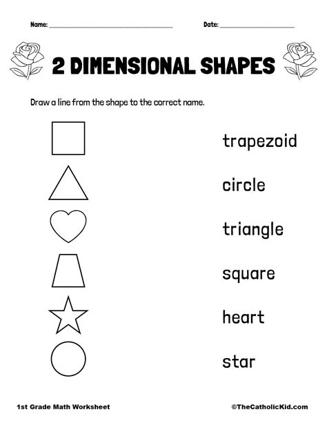 2 Dimensional Shapes Printable
