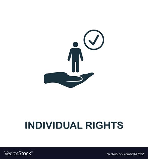 Individual Rights Icon Symbol Creative Sign From Vector Image
