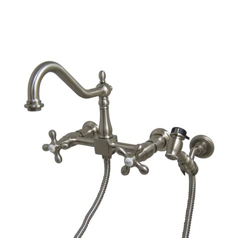 21 posts related to wall mount kitchen faucet lowe's. Shop Elements of Design Satin Nickel 2-Handle High-Arc ...