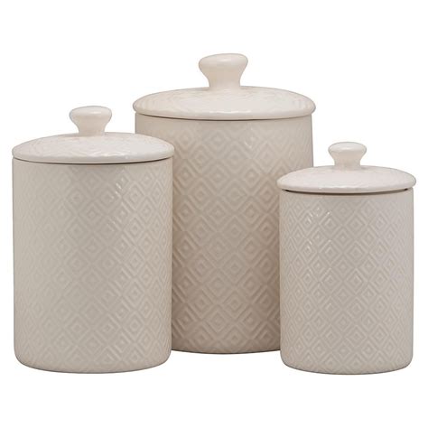 10 Strawberry Street Diamond 3 Piece Canister Set 9214538 Hsn In