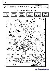 Coloriage204: coloriage magique cp lecture