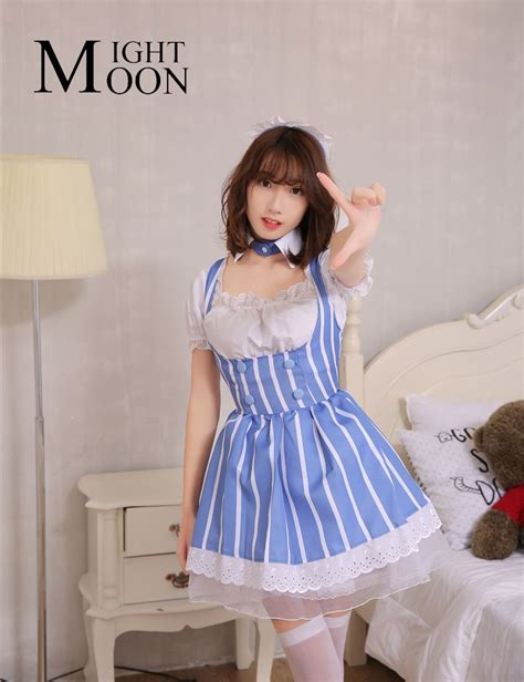 Moonight Lolita Sexy French Maid Uniform Dress Femininas Halloween