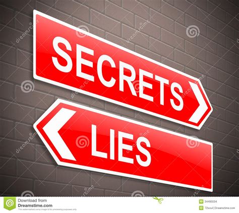 Secrets And Lies Concept Stock Illustration Illustration Of Sign