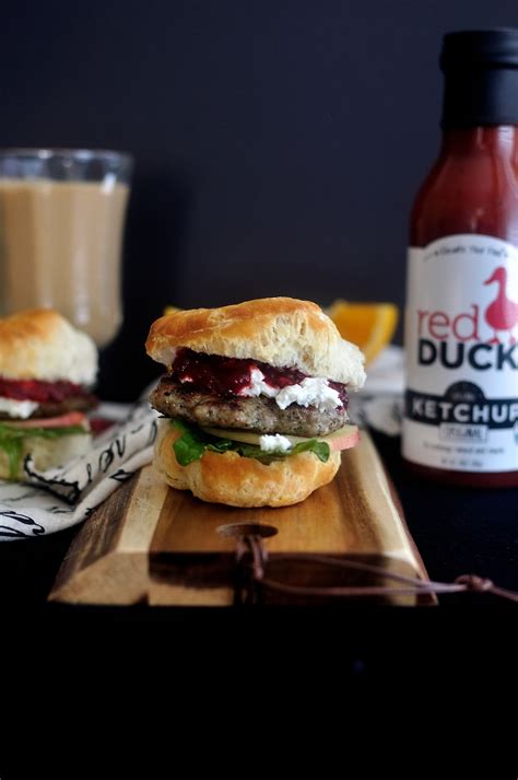 Turkey Sausage Sliders With Cranberry Ketchup Chutney Red Duck Foods