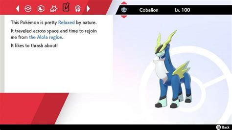 Cobalion Pokémon How To Catch Moves Pokedex And More