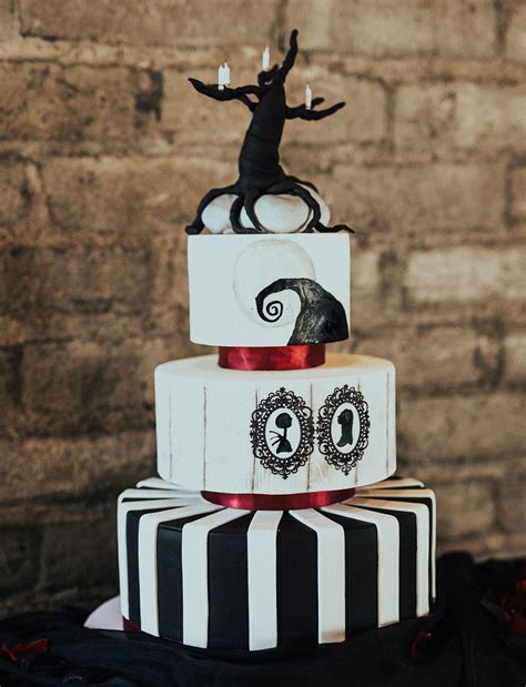 “what s this a tantalizing tim burton inspired spooktacular wedding christmas wedding cakes