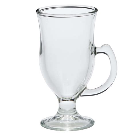 set of 12 clear glass irish coffee mug 8 oz