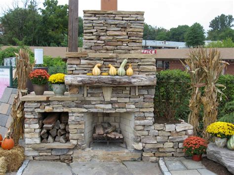 Stack Stone Fireplaces For Outdoor