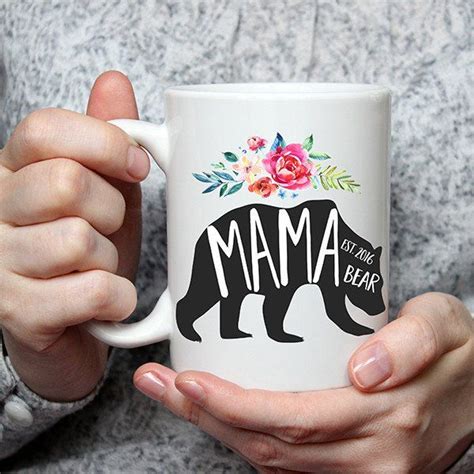 Mama Bear Coffee Mug Mugs Mom Mug Design Personalized