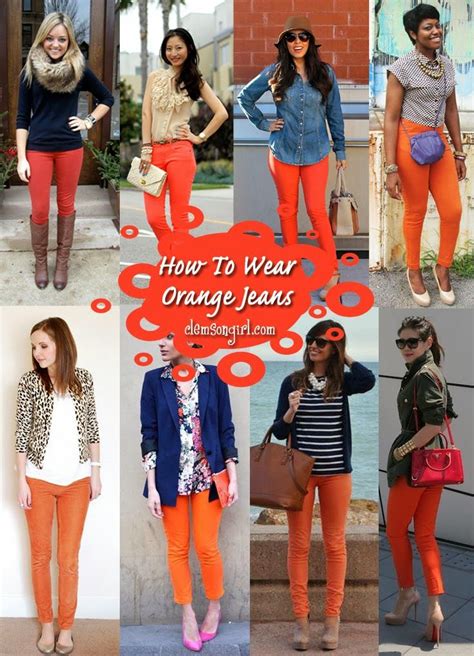 How To Wear Orange Jeans Orange Jeans Orange Pants Outfit Fashion