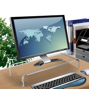 Amazonbasics black metal monitor stand. Clear Acrylic Computer Monitor Stand For DeskAcrylic Glass ...