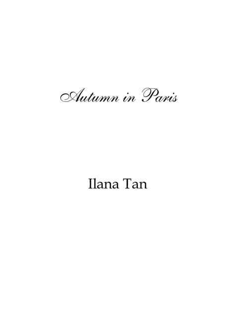 (PDF) Ilana Tan - Autumn in Paris | Nenden Widha Soraya - Academia.edu