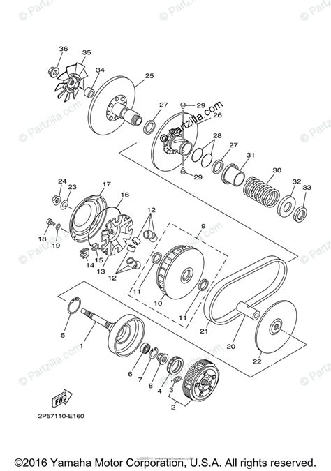Yamaha Side By Side 2008 Oem Parts Diagram For Clutch