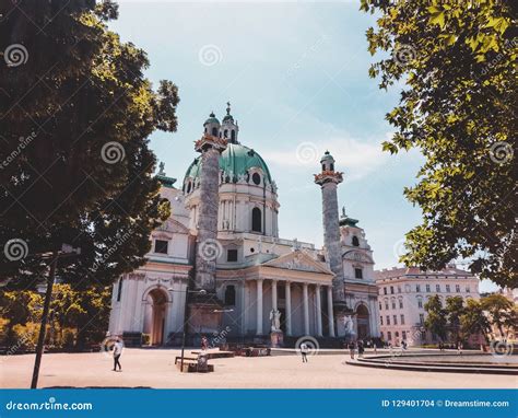Vienna Monument Karlskirche Editorial Stock Image Image Of