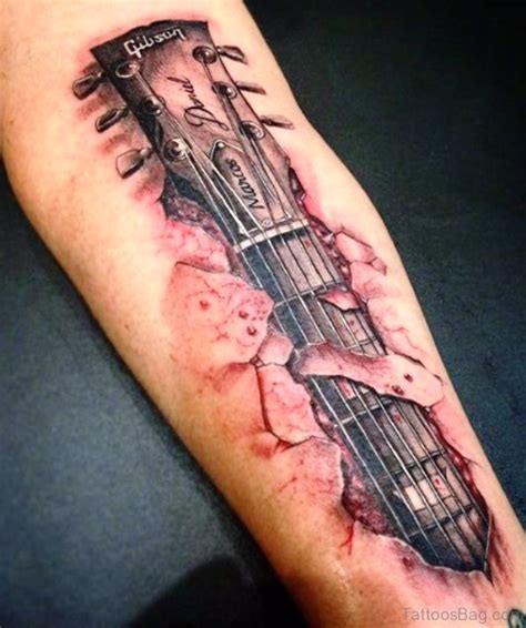 Forearm tattoos consist of varied designs and symbols. 71 Splendid Guitar Tattoos On Forearm