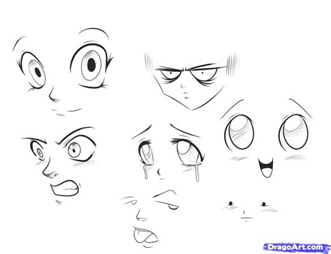 How To Draw Anime Expressions Step By Step Anime Heads