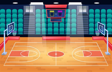 Basketball Court Cartoon Background 3053701 Vector Art At Vecteezy