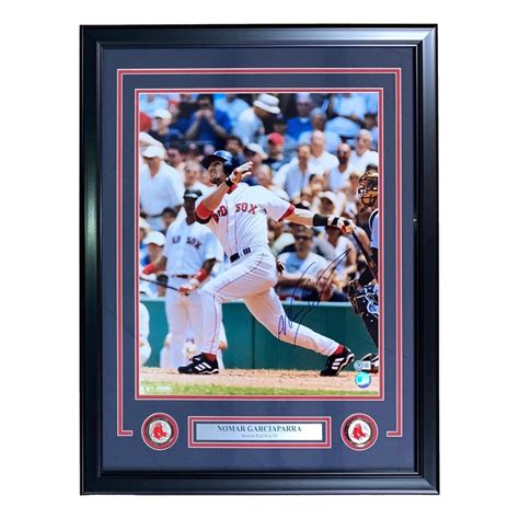 Nomar Garciaparra Signed Red Sox Custom Framed Photo Beckett Pristine Auction
