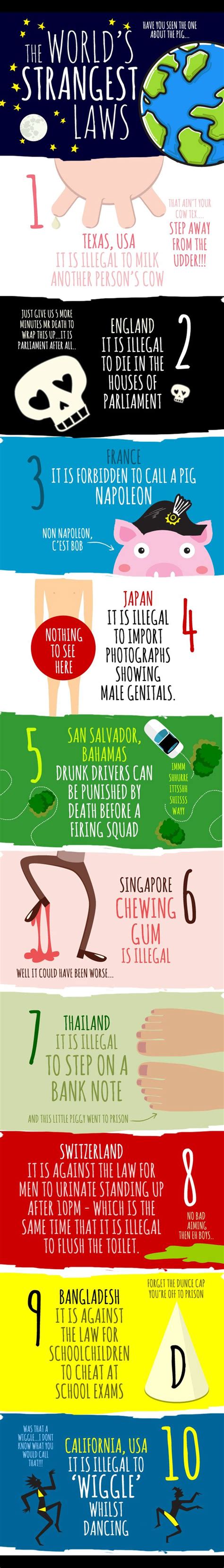 Weird Laws Around The World Infographics Mania Weird Laws Infographic And Random Facts