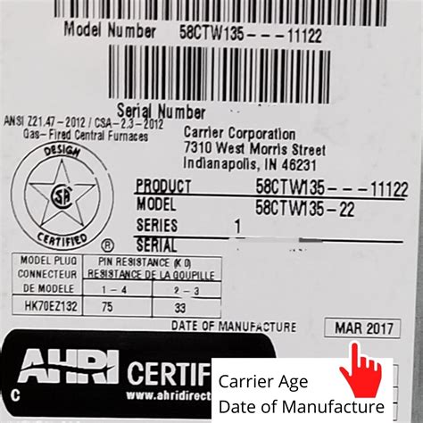 Carrier Serial Number Where To Find How To Read