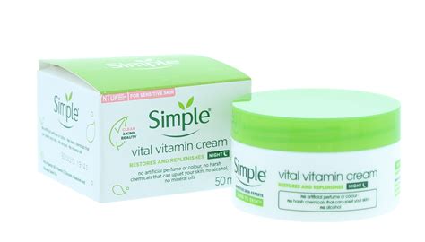 My thoughts on the simple vital vitamin night cream, i also did a blog post on this, so if your interested check it out, my links are. Simple 50ml Vital Vitamin Night Cream