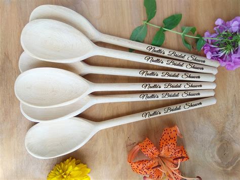 30 Wooden Spoons Personalised Wedding Favor Bridal Shower T Etsy