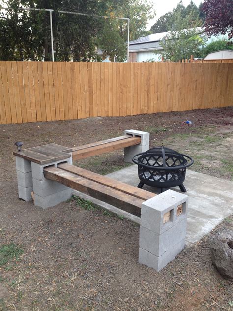 Choose an appropriate spot for building the cinder block fire pit. Build my very own fire pit bench with table. | Cheap fire pit, Fire pit backyard, Backyard fire