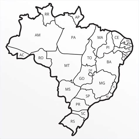 30 Mapas Do Brasil Para Colorir E Imprimir Político Capitais