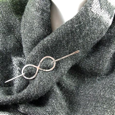 Shawl Pin Sterling Silver Infinity Knot Celtic Folksy