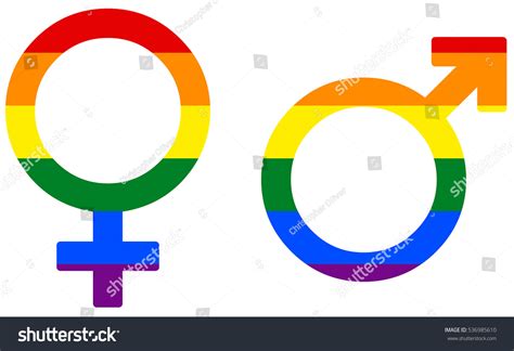 Rainbow Gay Gender Sex Symbol Male Stock Illustration 536985610