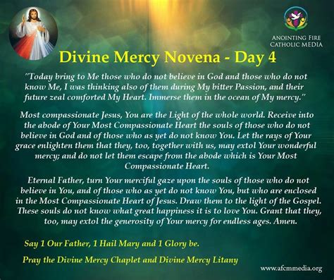Divine Mercy Novena Day 4 Divine Mercy Novena Divine Mercy Novena