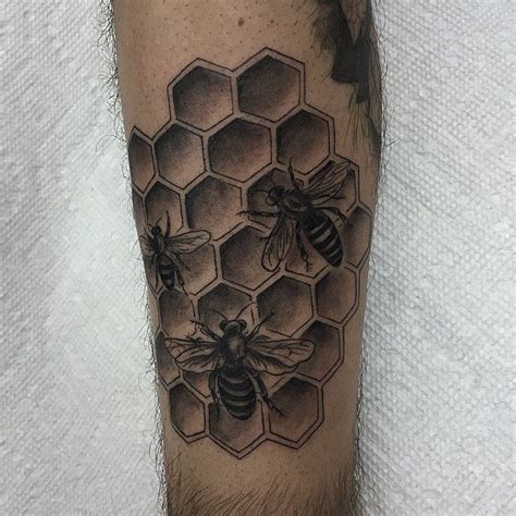 Beanieseagull Honeycomb Tattoo Honey Bee Tattoo Bee Tattoo
