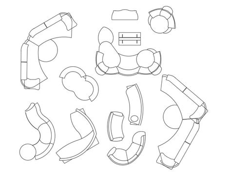 Free cad blocks furniture in dwg format. Modern Sofa Design CAD Blocks Free Download - Cadbull