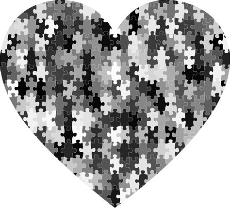 Vector clip art online, royalty free & public domain. Clipart - Puzzle Heart