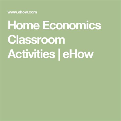Home Economics Classroom Activities Ehow Home Economics Classroom