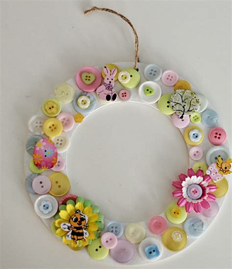 Button Easter Wreath Craft Kit I Heart Buttons