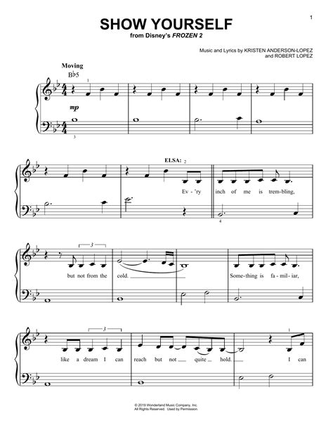 Frozen Piano Sheet Music F