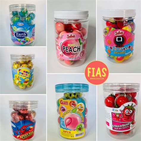 30 Pieces Gummy Balls With Jam Wholesale Paninda Wholesale Candy Lootbag Filler Shopee
