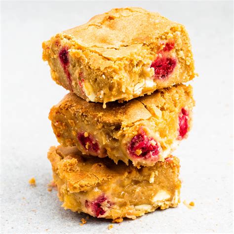 Raspberry And White Chocolate Blondie The Pudding Stop
