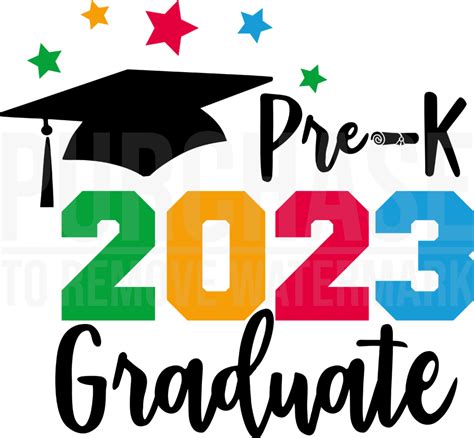 Pre K 2023 Graduate Svg Graduation Cap T Shirt Color Design Svg Png