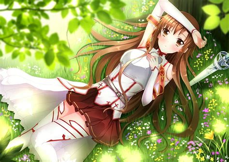 2736x1824px free download hd wallpaper sword art online anime anime girls lying down