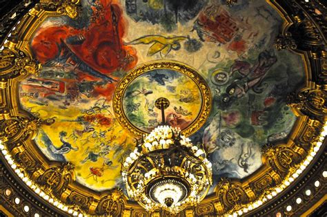Marc chagall 'the magic flute'. Palais Garnier Opéra de Paris France - Auditorium Ceiling ...