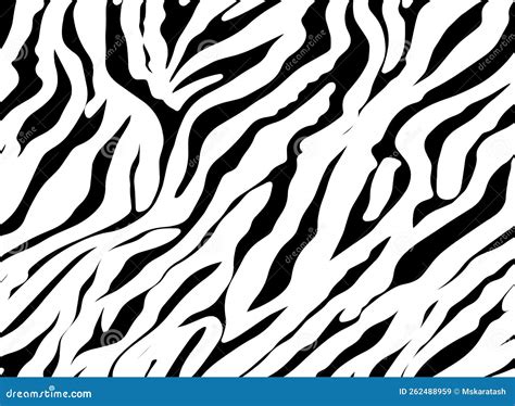 Seamless Zebra Pattern Textile Texture Vector Background Stock Vector