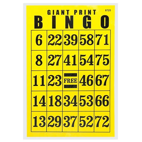 Large Print Bingo Cards Printable Printable Templates