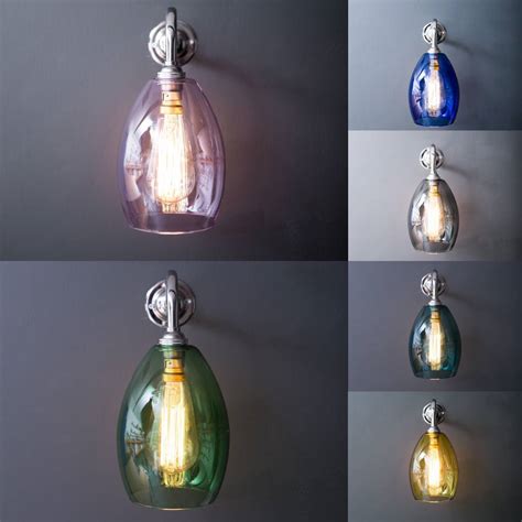 Glass wall light fixtures became a must have for anybody who want to set a beautiful home design in kitchens, living room or bathroom. Coloured Glass Bertie Wall Light By Glow Lighting | notonthehighstreet.com