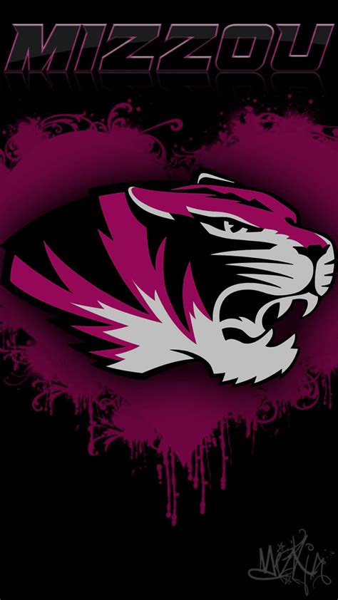 Mizzou Tigers Pink Black Gold Heart Missouri Sec Tiger Hd Phone Wallpaper Peakpx