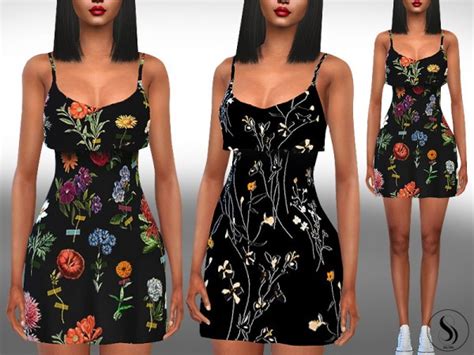 The Sims Resource Trendy Mesh Summer Dresses By Saliwa • Sims 4 Downloads