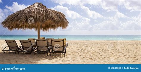 Caribbean Beach Hut Stock Image Image Of Relax Sand 53844603