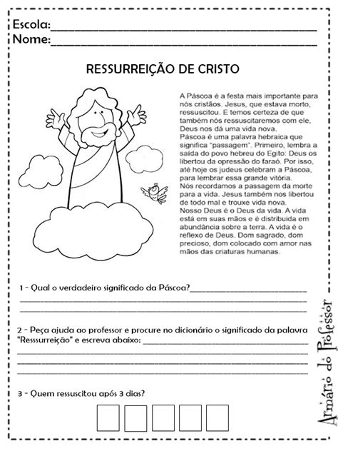A primeira tentativa de se negar a ressurreição de cristo foi feita pelos próprios sacerdotes judeus. Sequência Didática - Ressurreição de Cristo (Ensino ...